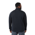 Asgard Eco Knit Quarter Zip for Men Debossing - Black - Back On Model