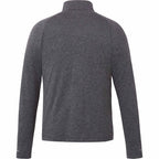 Asgard Eco Knit Quarter Zip for Men Debossing - Heather Dark Charcoal - Back