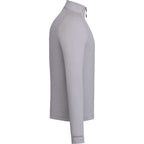 Asgard Eco Knit Quarter Zip for Men Debossing - Silver Heather - Left Side