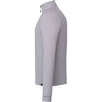 Asgard Eco Knit Quarter Zip for Men Debossing - Silver Heather - Right Side