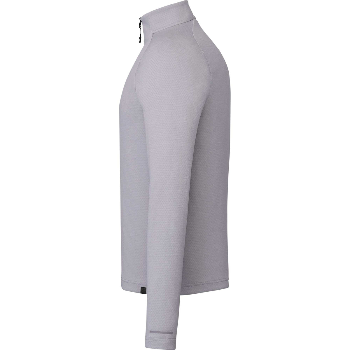 Asgard Eco Knit Quarter Zip for Men Debossing - Silver Heather - Right Side