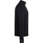 Asgard Eco Knit Quarter Zip for Men Embroidery - Black - Right Side