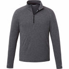 Asgard Eco Knit Quarter Zip for Men Embroidery - Heather Dark Charcoal - Front