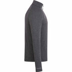 Asgard Eco Knit Quarter Zip for Men Embroidery - Heather Dark Charcoal - Right Side