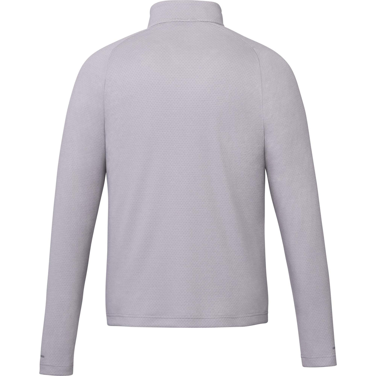 Asgard Eco Knit Quarter Zip for Men Laser Engraving - Silver Heather - Back