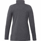 Asgard Textured Eco Knit Half Zip for Women Debossing - Heather Dark Charcoal - Back