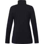 Asgard Textured Eco Knit Half Zip for Women Laser Engraving - Black - Back