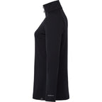 Asgard Textured Eco Knit Half Zip for Women Laser Engraving - Black - Left Side