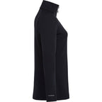 Asgard Textured Eco Knit Half Zip for Women Laser Engraving - Black - Right Side