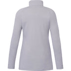 Asgard Textured Eco Knit Half Zip for Women Laser Engraving - Silver Heather - Back
