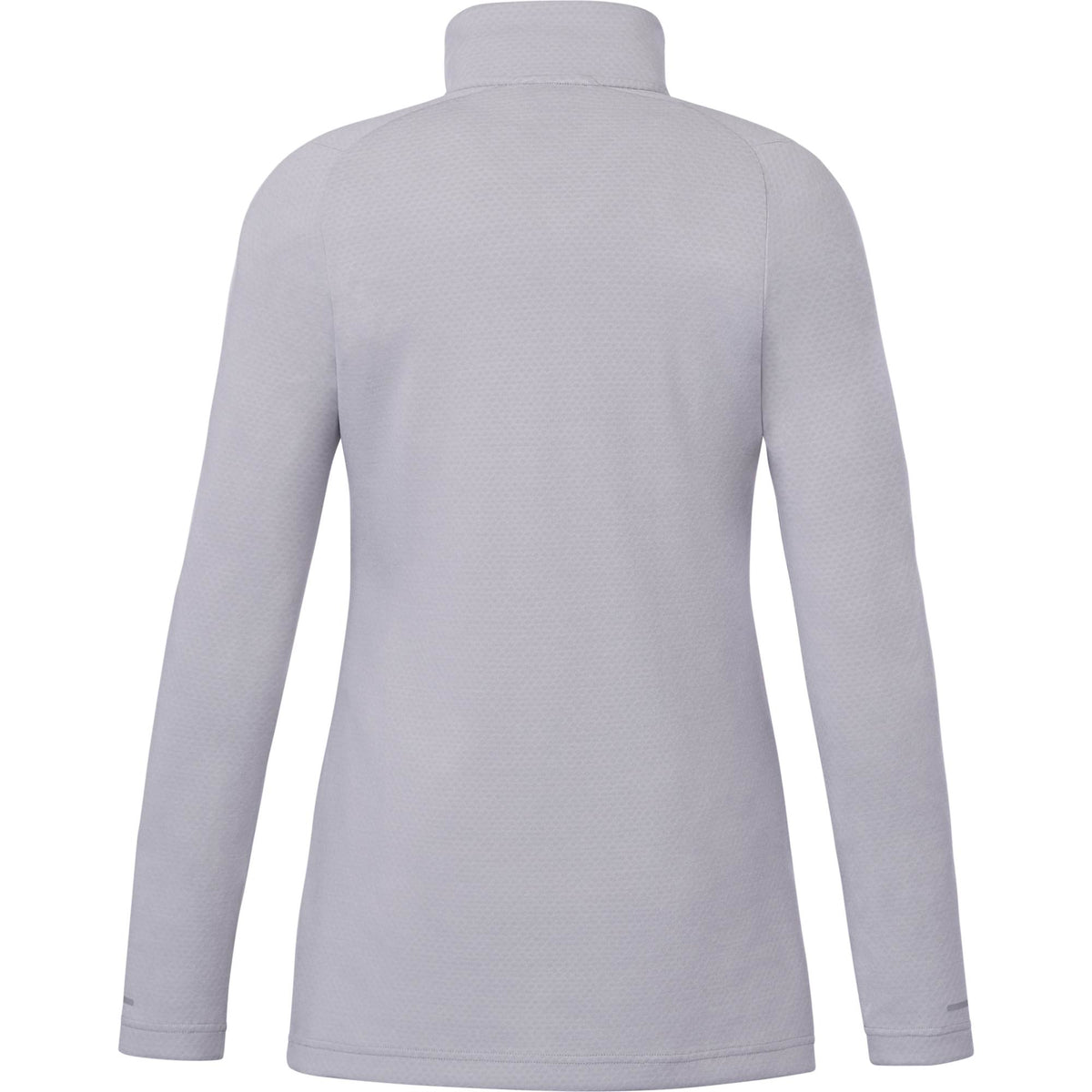 Asgard Textured Eco Knit Half Zip for Women Laser Engraving - Silver Heather - Back