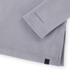 Asgard Textured Eco Knit Half Zip for Women Laser Engraving - Silver Heather - Hem Detail