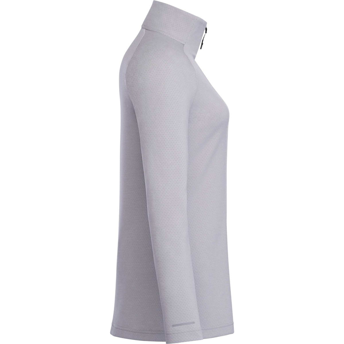 Asgard Textured Eco Knit Half Zip for Women Laser Engraving - Silver Heather - Right Side