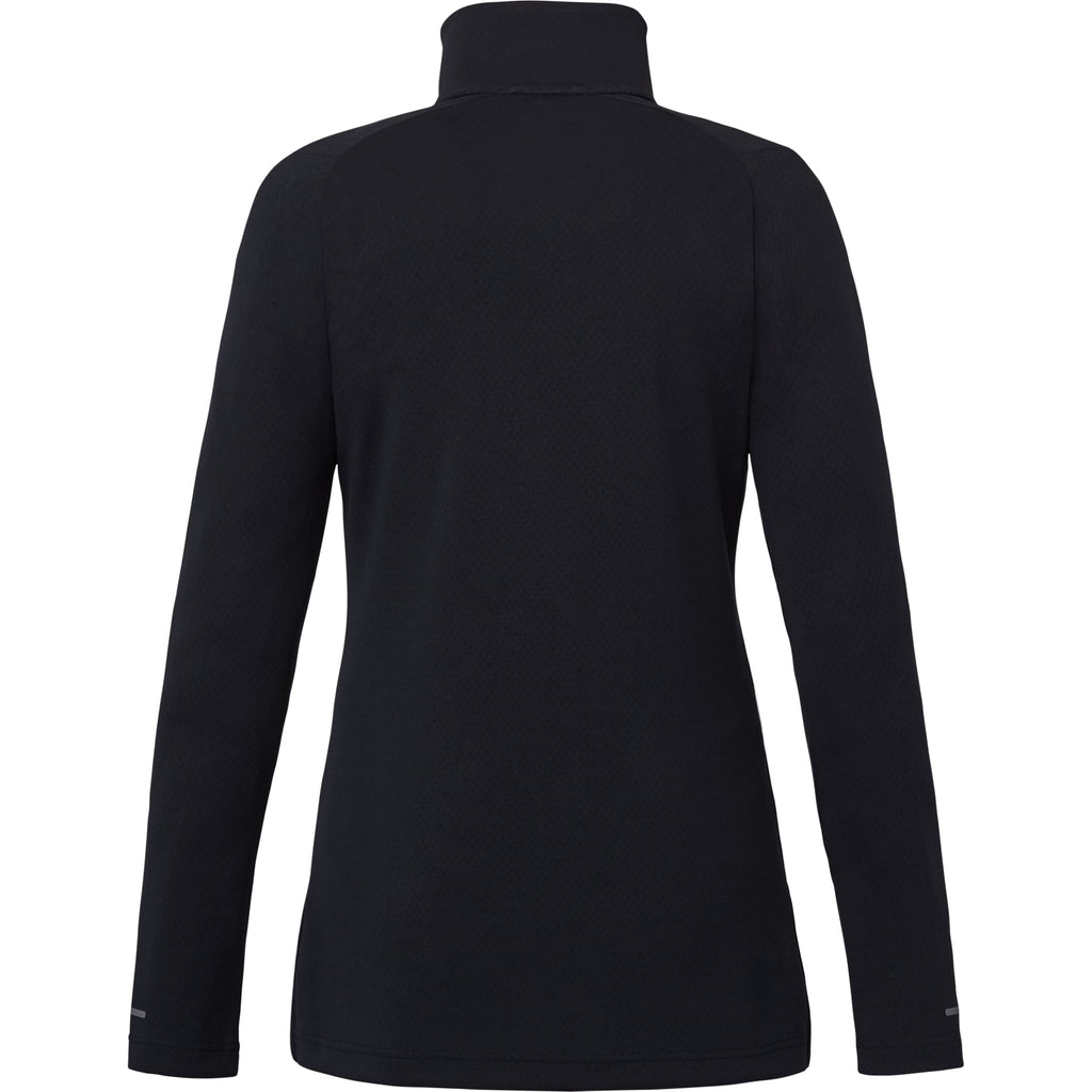 Asgard Textured Eco Knit Half Zip for Women Transfer - Black - Back