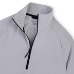 Asgard Textured Eco Knit Half Zip for Women Transfer - Silver Heather - Detail