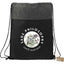 Ash Color Block Recycled Drawstring Bag Transfer - Black - Front