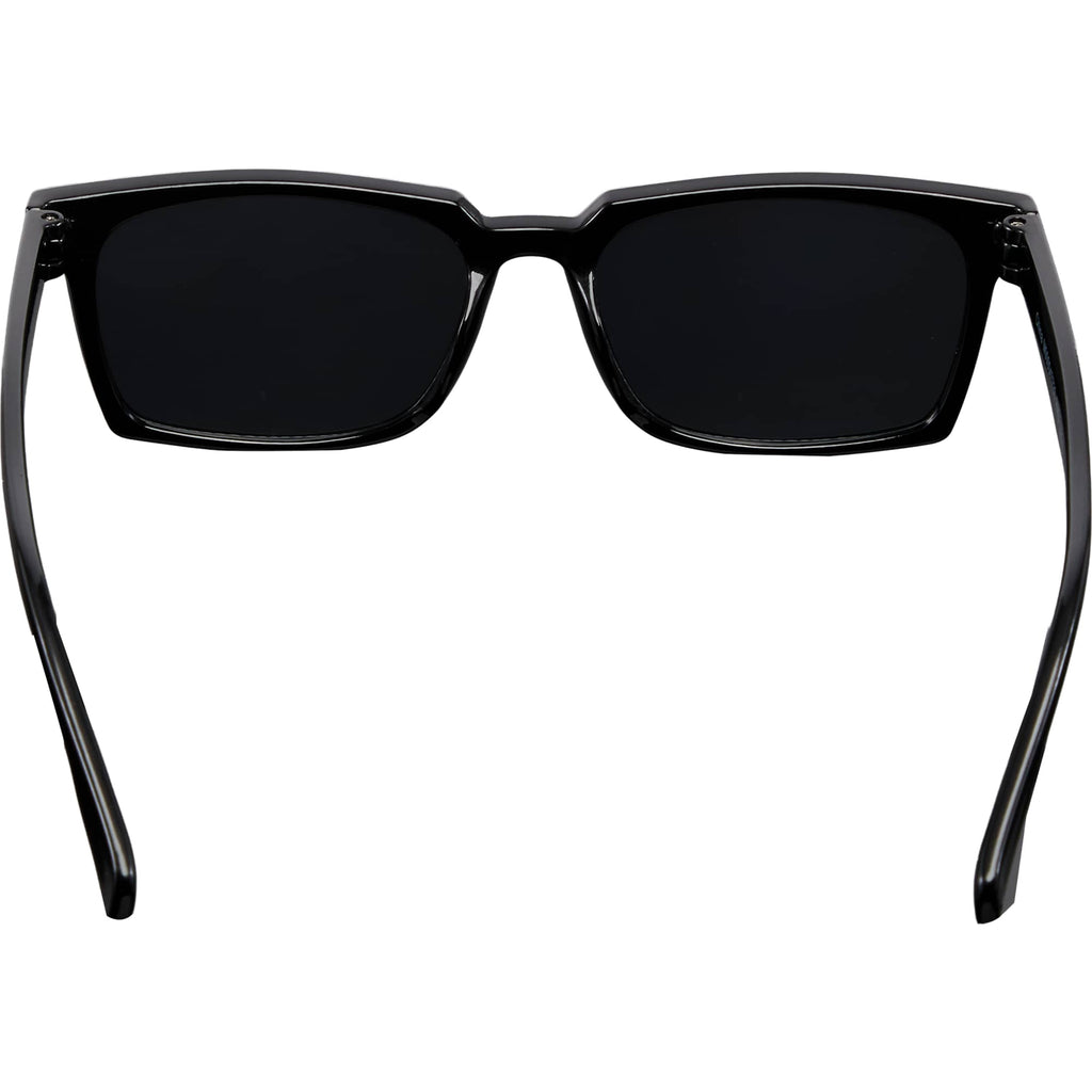 Ashley Square Sunglasses in Recycled Plastic - Black - Back