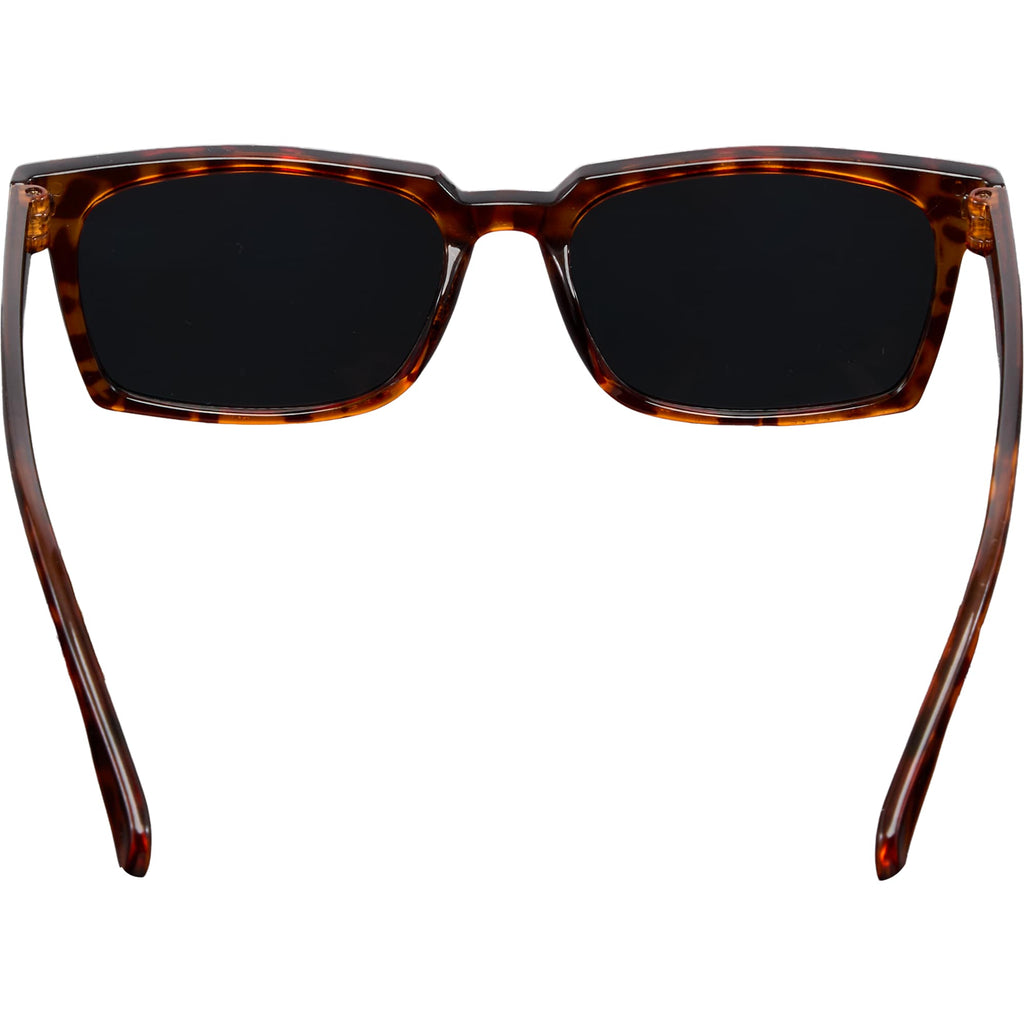 Ashley Square Sunglasses in Recycled Plastic - Tortoise - Back