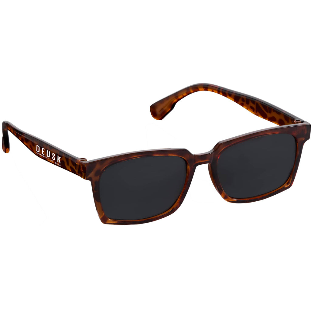 Ashley Square Sunglasses in Recycled Plastic - Tortoise - Front