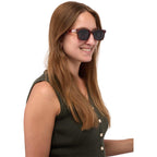 Ashley Square Sunglasses in Recycled Plastic - Tortoise - On Model