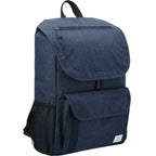 Ashton Laptop Backpack with Top Zip Pocket, 15 Inch - Navy - Right Angle 2