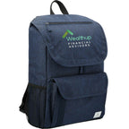 Ashton Laptop Backpack with Top Zip Pocket, 15 Inch - Navy - Right Angle