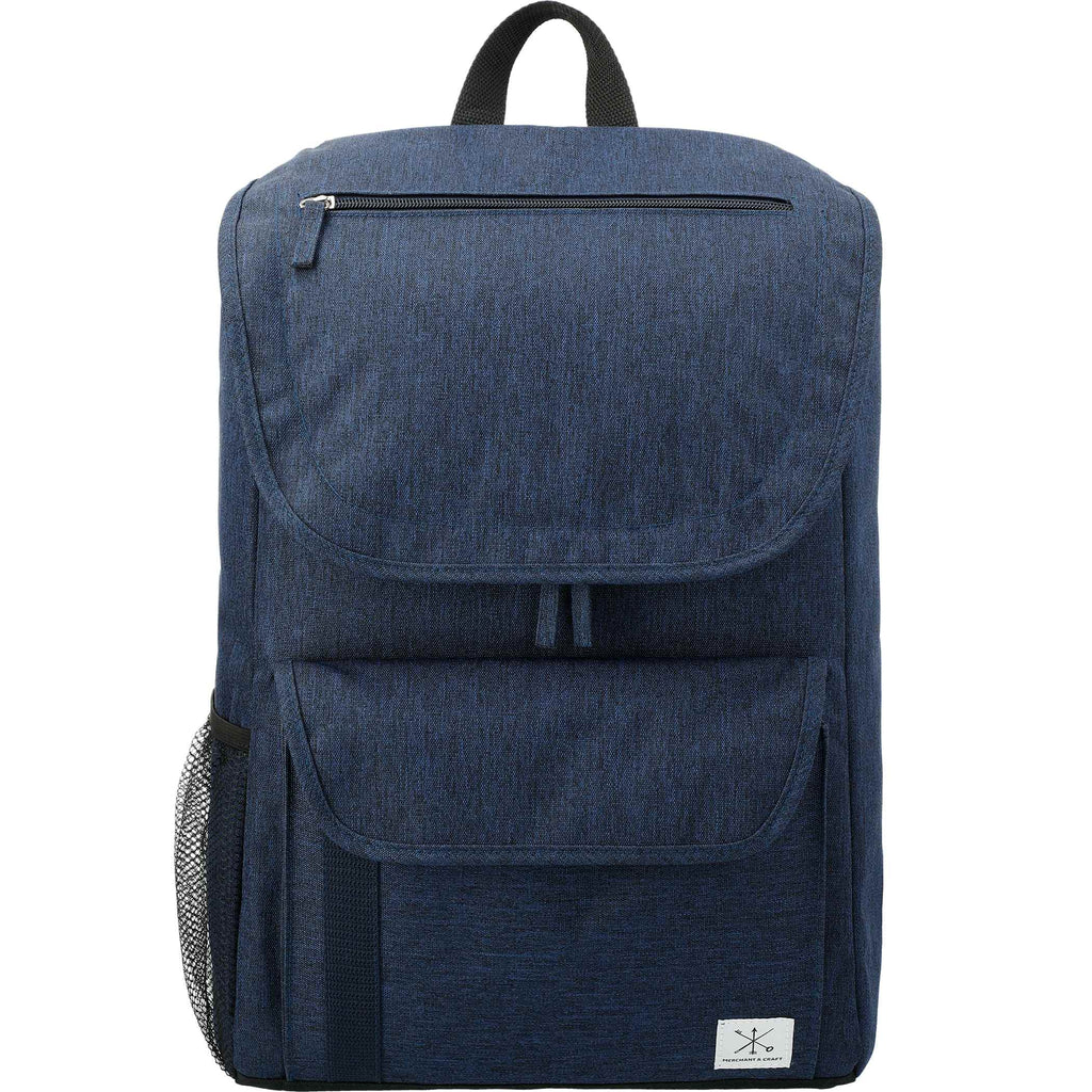 Ashton Laptop Backpack with Top Zip Pocket, 15 Inch Transfer - Navy - Front