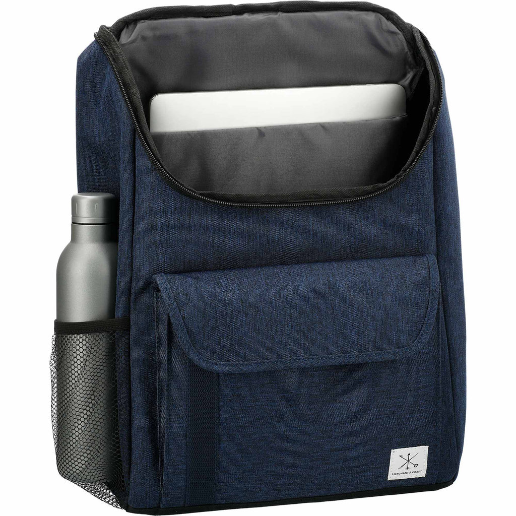 Ashton Laptop Backpack with Top Zip Pocket, 15 Inch Transfer - Navy - Photo