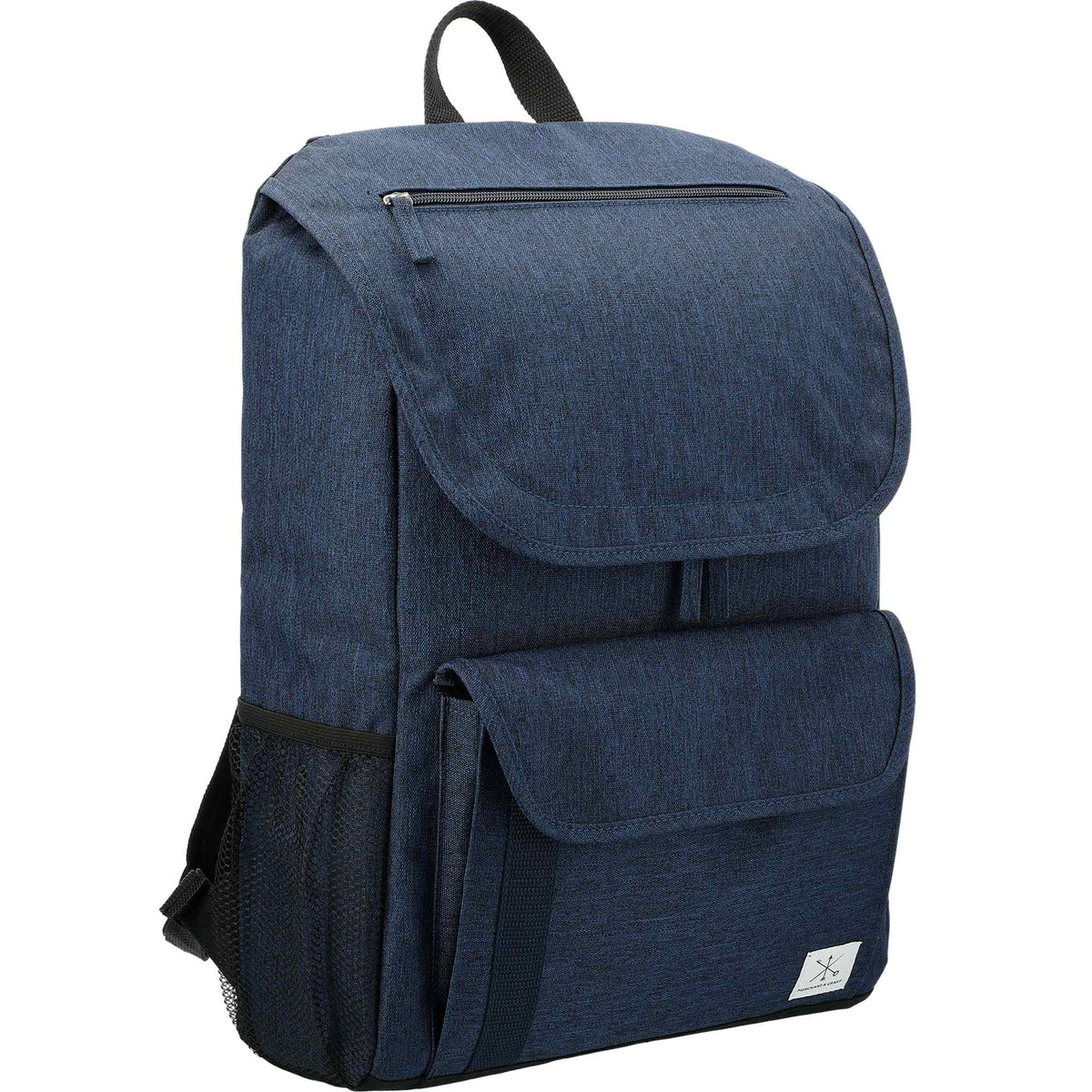 Ashton Laptop Backpack with Top Zip Pocket, 15 Inch Transfer - Navy - Right Angle 2