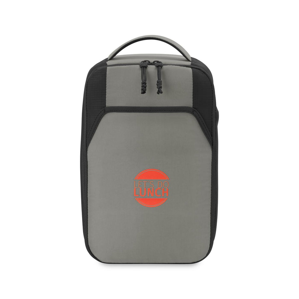 Aspen Recycled Lunch Bag Cooler with Bottle Pocket, 9 Cans Transfer - Black - View 1
