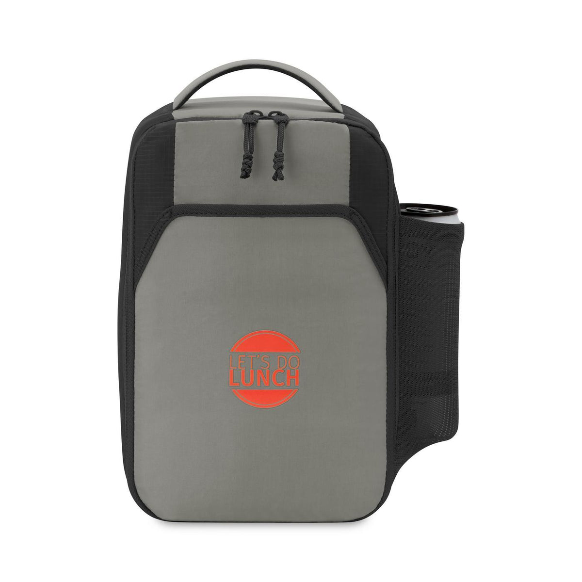 Aspen Recycled Lunch Bag Cooler with Bottle Pocket, 9 Cans Transfer - Black - View 2