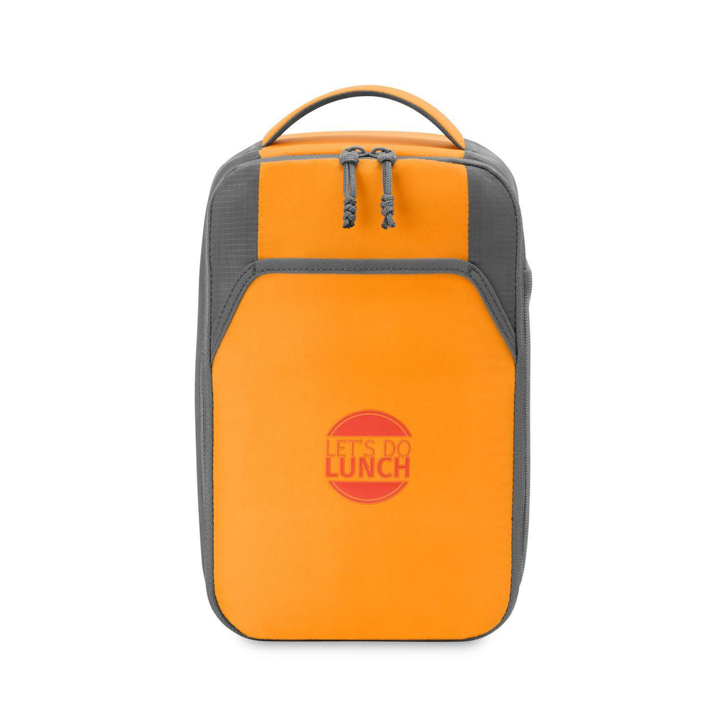 Aspen Recycled Lunch Bag Cooler with Bottle Pocket, 9 Cans Transfer - Orange - View 1