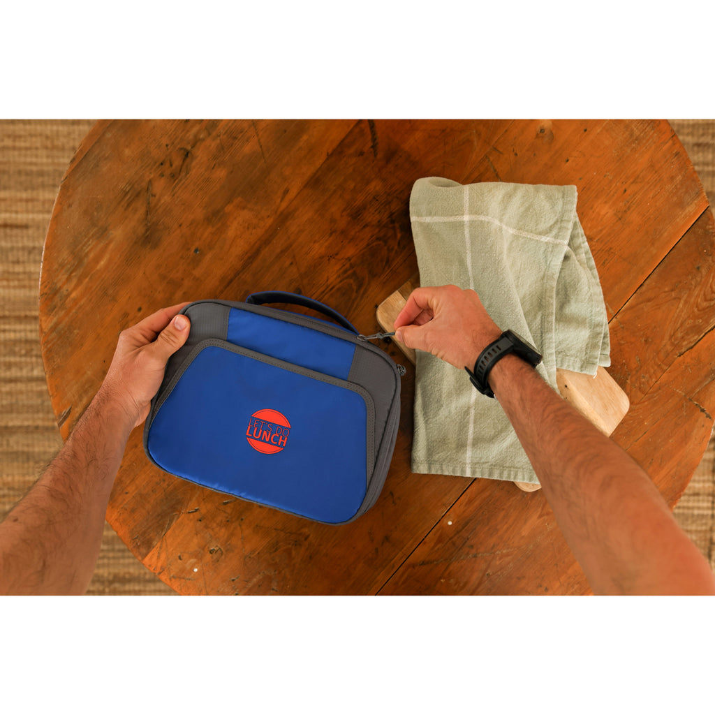 Aspen Recycled Slim Lunch Box Cooler, 9 Cans - Royal Blue - View 7