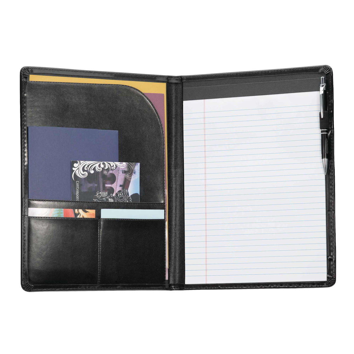 Associate Padfolio with Ruled Notepad - Black - Photo