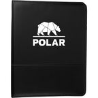 Associate Ring Binder with Notepad, 1 Inch Rings - Black - Front