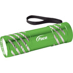 Astro 9 LED Aluminum Flashlight Laser Engraving - Lime Green - Front