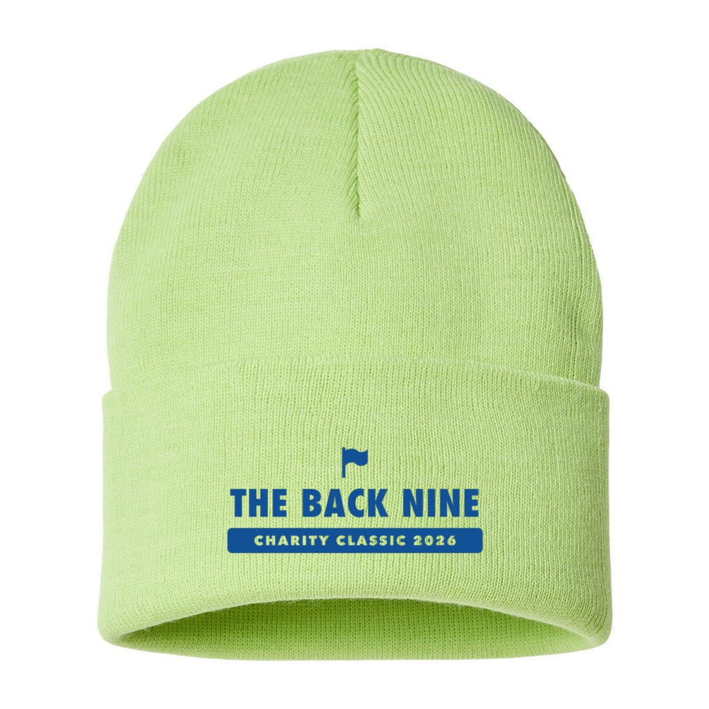 Atlantis Headwear Sustainable Polylana® Cuffed Beanie Embroidery - Acid Green - Front