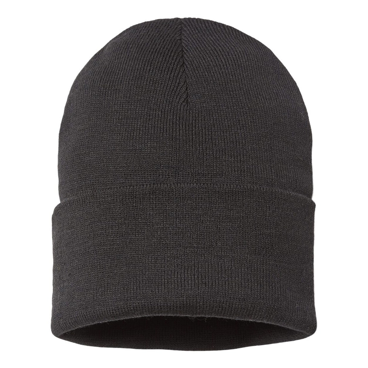 Atlantis Headwear Sustainable Polylana® Cuffed Beanie Embroidery - Black - Back