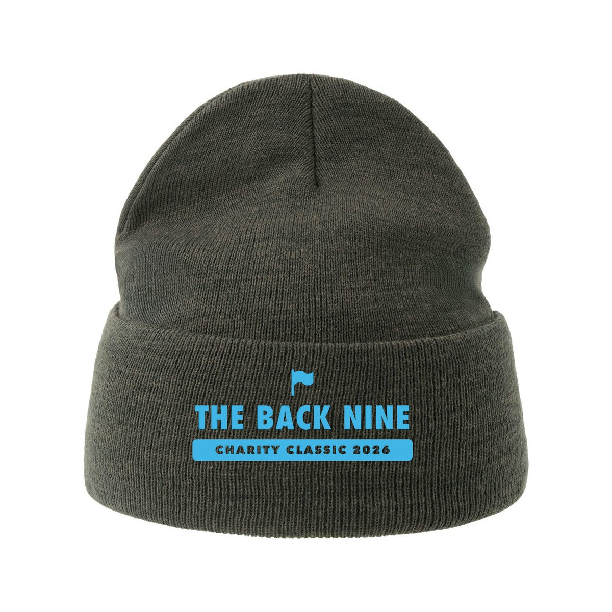 Atlantis Headwear Sustainable Polylana® Cuffed Beanie Embroidery - Dark Grey - Front
