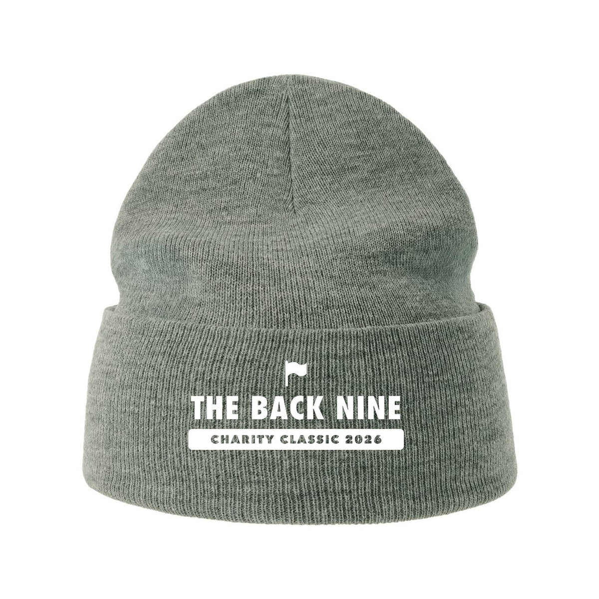 Atlantis Headwear Sustainable Polylana® Cuffed Beanie Embroidery - Light Grey - Front