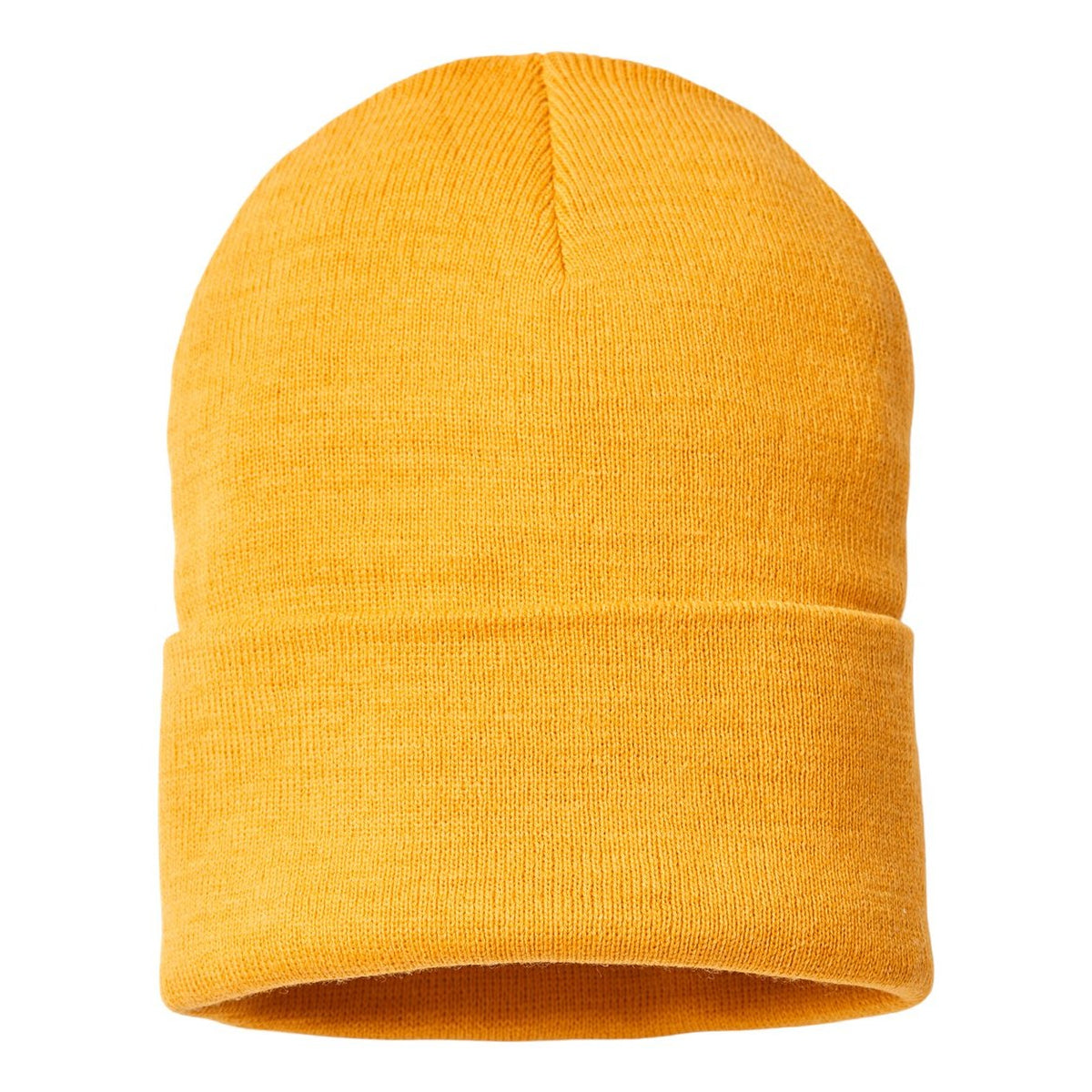 Atlantis Headwear Sustainable Polylana® Cuffed Beanie Embroidery - Mustard Yellow - Back