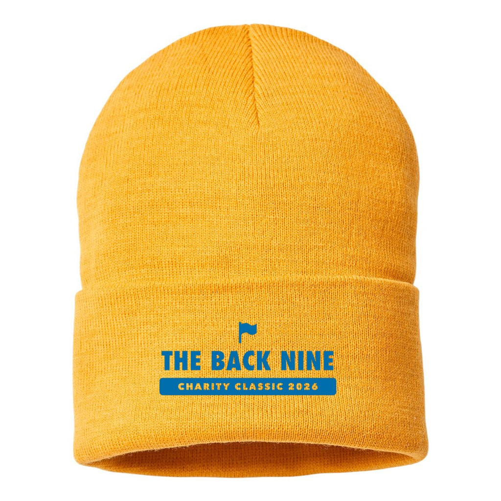 Atlantis Headwear Sustainable Polylana® Cuffed Beanie Embroidery - Mustard Yellow - Front