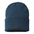 Atlantis Headwear Sustainable Polylana® Cuffed Beanie Embroidery - Navy - Back
