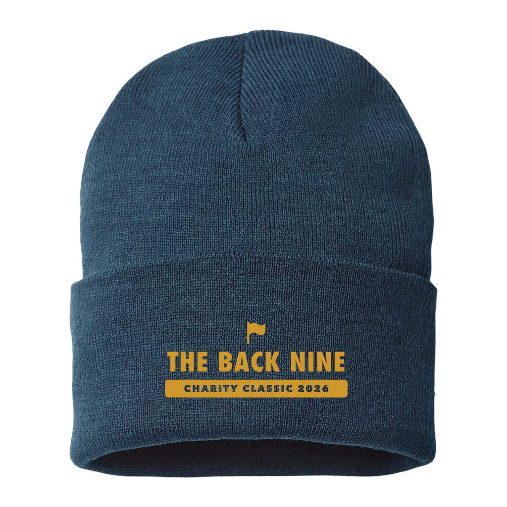 Atlantis Headwear Sustainable Polylana® Cuffed Beanie Embroidery - Navy - Front