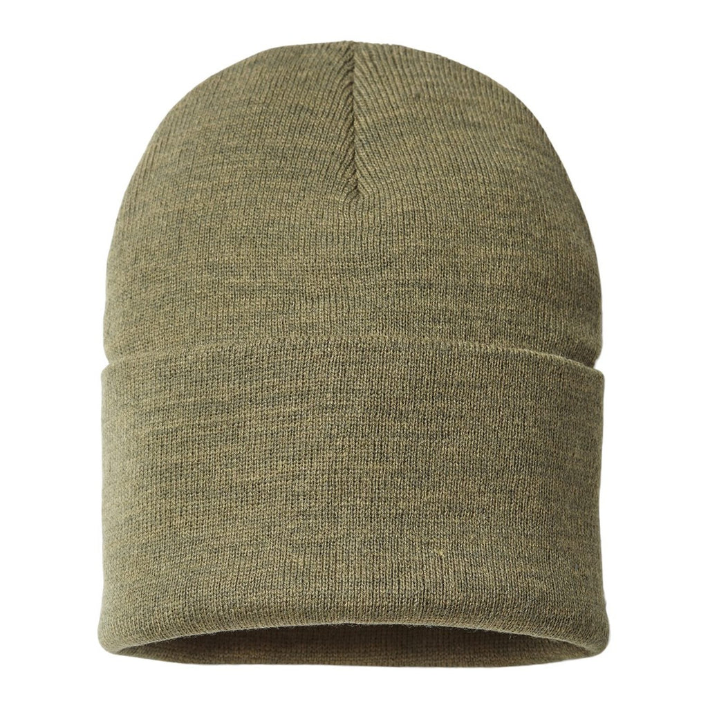 Atlantis Headwear Sustainable Polylana® Cuffed Beanie Embroidery - Olive - Back