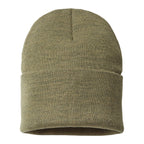 Atlantis Headwear Sustainable Polylana® Cuffed Beanie Embroidery - Olive - Back