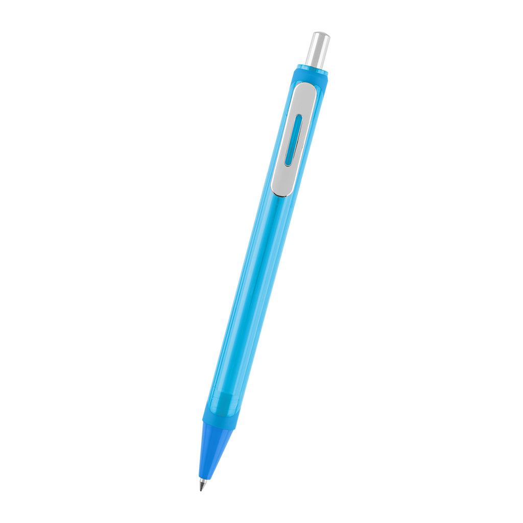 Atlas Gel Pen in Recycled ABS - Light Blue - Front