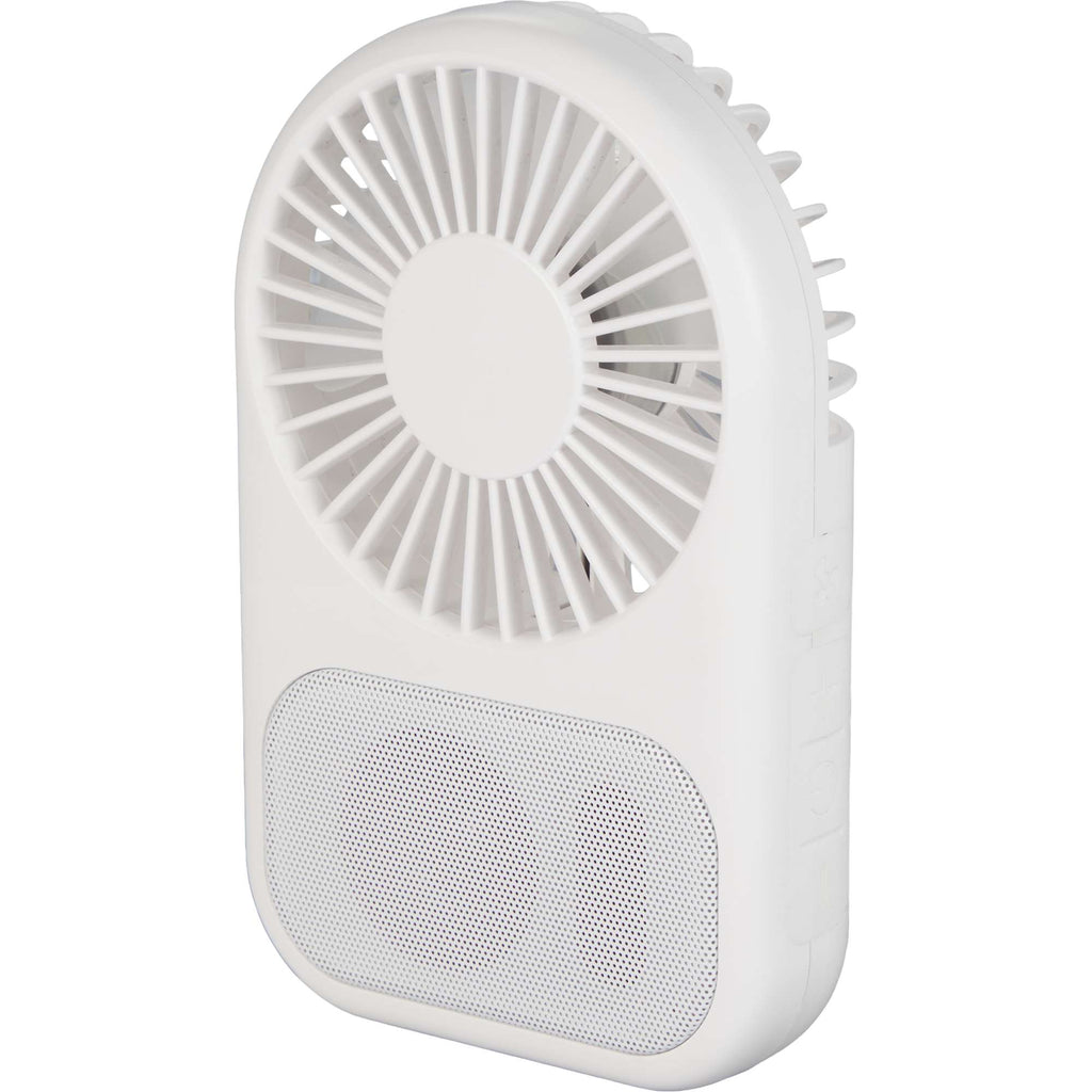 Audio Breeze Bluetooth Speaker and Desk Fan Full Color - White - Left Angle