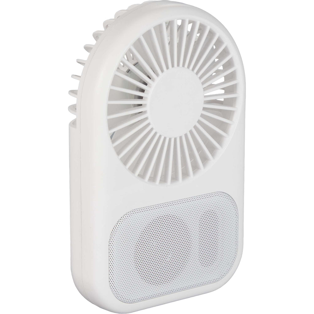 Audio Breeze Bluetooth Speaker and Desk Fan Full Color - White - Right Angle