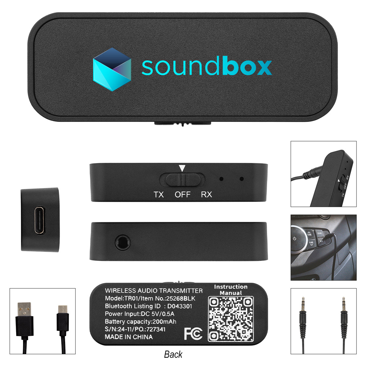 Audio Transmitter and Receiver, Wireless Full Color - Full Color